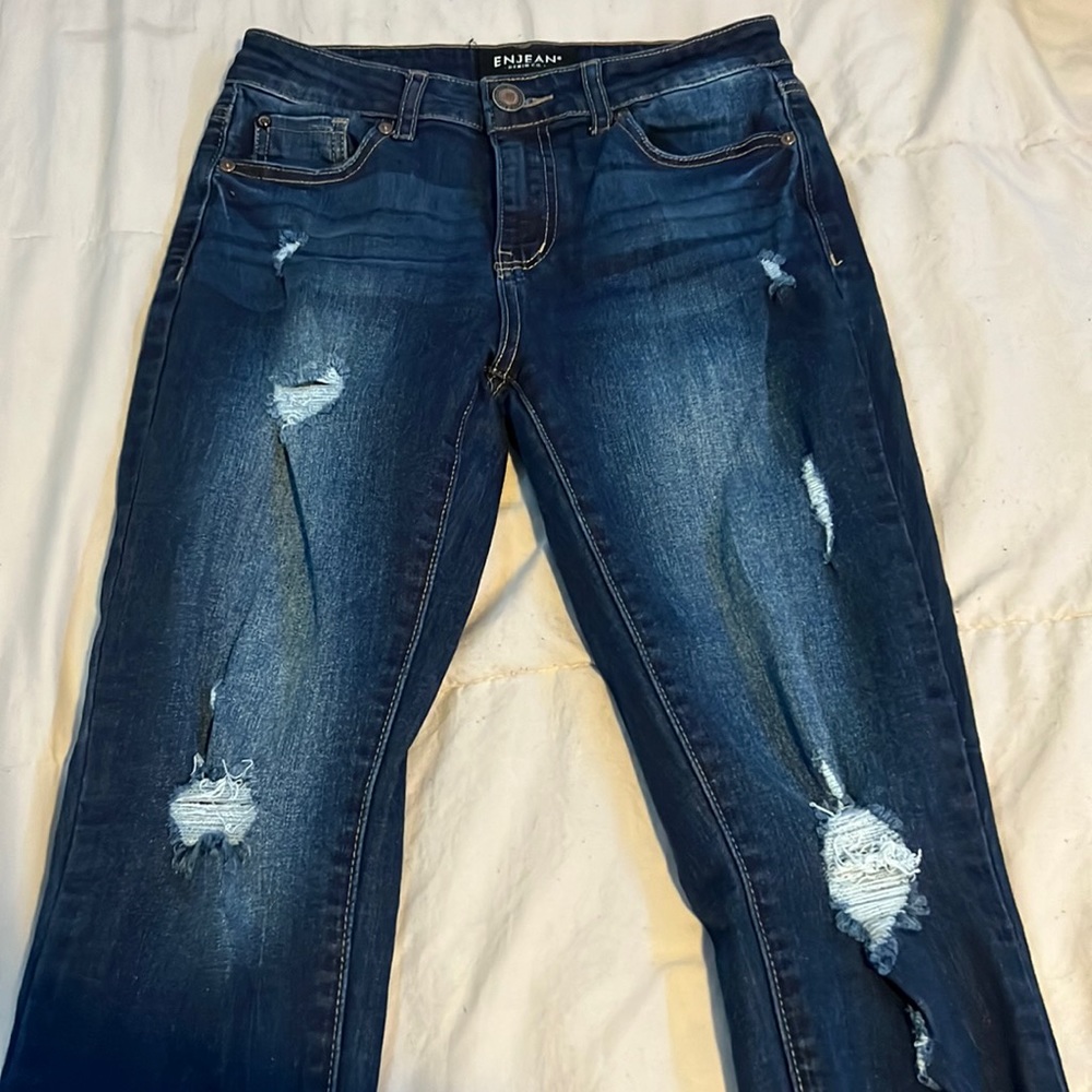 Dark blue ripped ENJEAN jeans Size 5